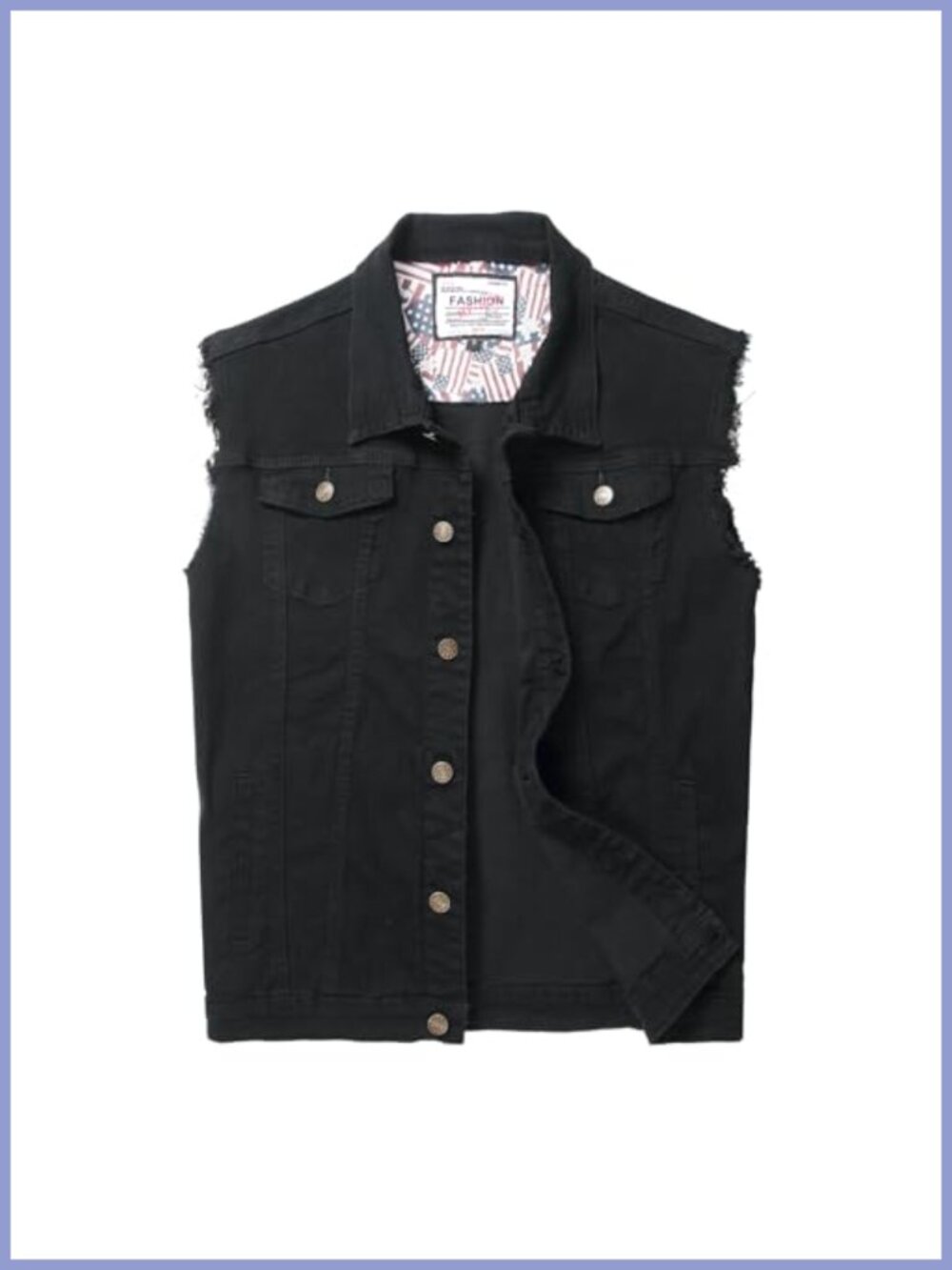 Men's Sleeveless Denim Vest Ripped Stretchy Distressed Jean Jacket Battle Vest